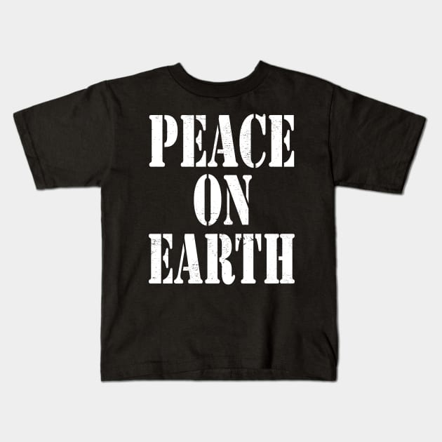 peace on earth Kids T-Shirt by lonway